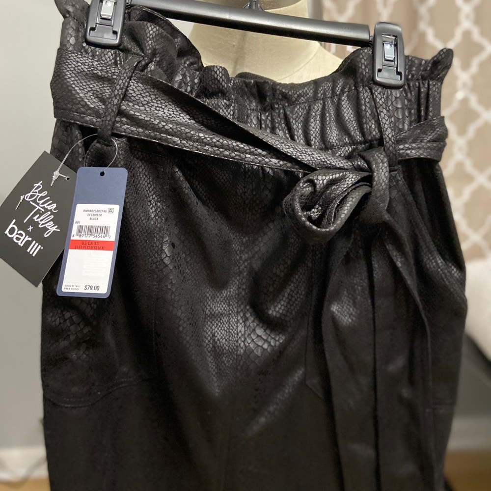 Black mini Faux skirt brand new